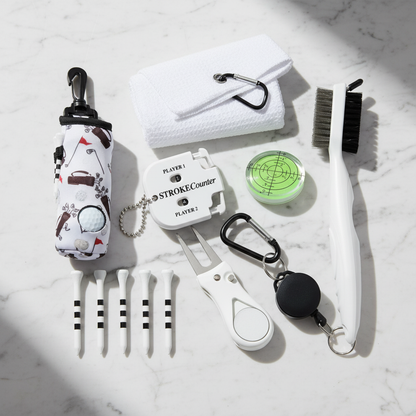 White Golf Kit Flat-Lay